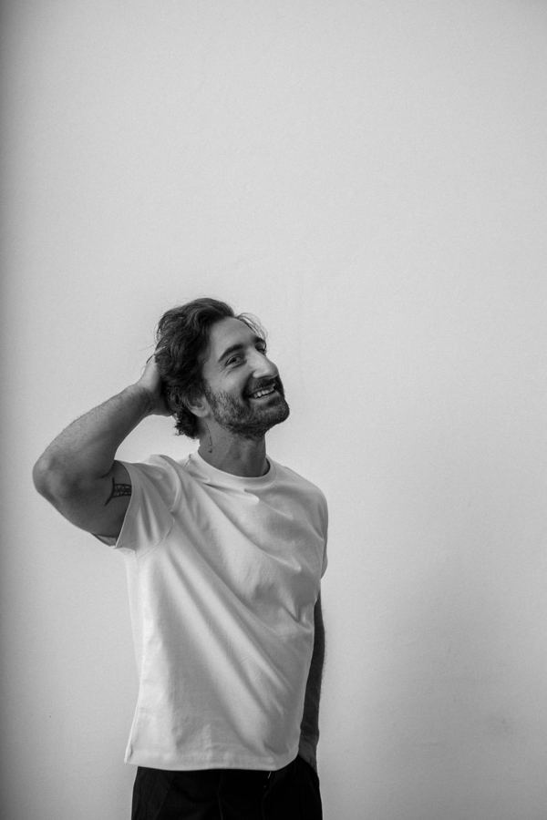Gil Lewis, black and white portrait